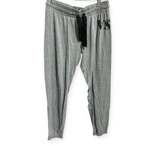 Victoria’s Secret Super Soft Gray Embroidered Logo Sweatpants Joggers Size Small